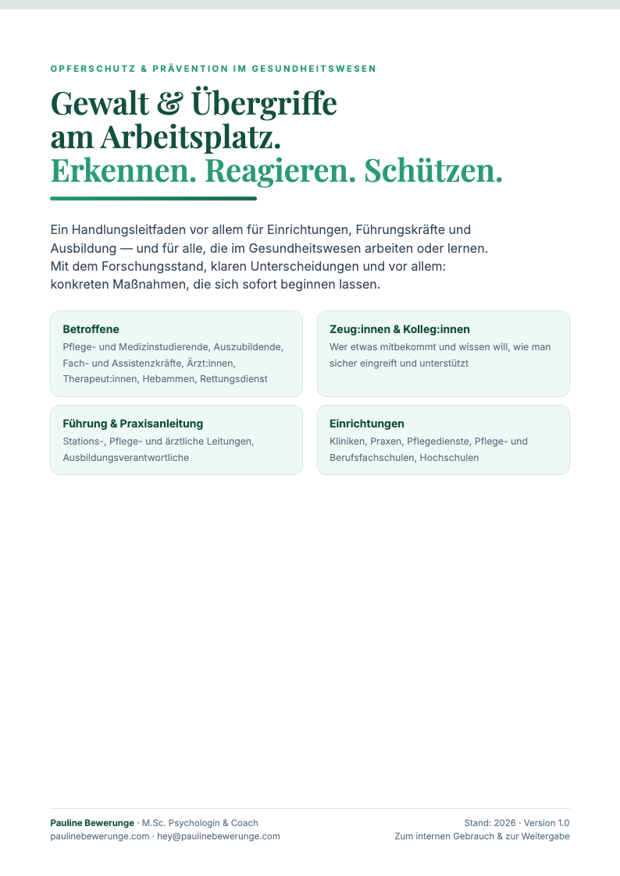 Vorschau Handlungsleitfaden Gewalt und Übergriffe
